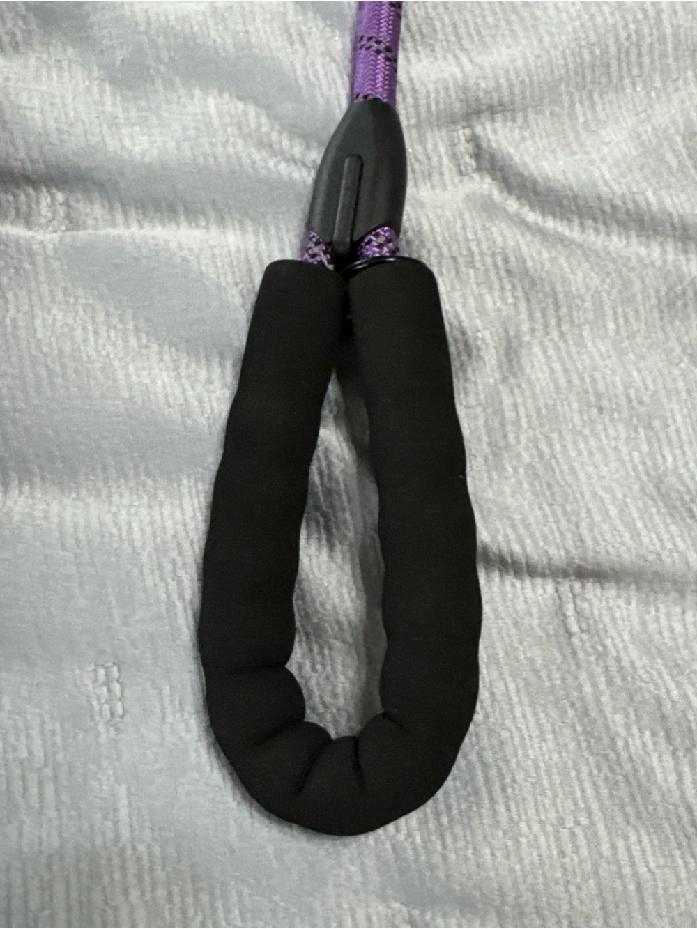 Purple Reflective Bungee Dog Leash with Padded Handle - Picture 2 of 5